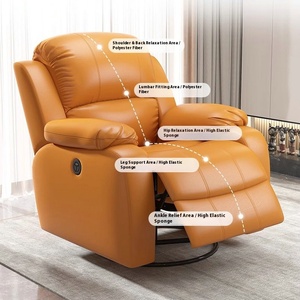 Prima classe Multi-funzionale divano pigro per piccoli Home Theater semplice tessuto Manicure sedia estensibile moderna reclinabile elettrico - Product Image 3