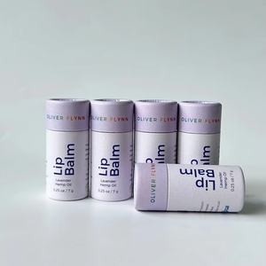 ภาชนะบรรจุระงับกลิ่นกายแบบรีไซเคิลบรรจุภัณฑ์กระดาษแข็งลิปบาล์มแบบดันขึ้น10กรัมแพคเกจหลอดกระดาษคราฟท์ลิปสติกออกแบบโลโก้ได้ตามต้องการ - Product Image 3