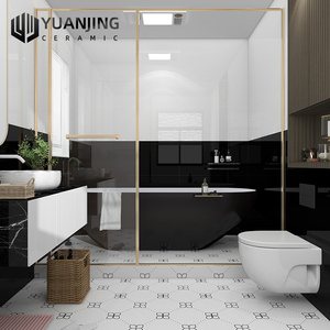 Phật sơn 400x800 mét gạch sứ Glossy pháp kem phong cách Macaron rắn màu đầy đủ gạch men nhà bếp phòng tắm ốp tường - Product Image 4