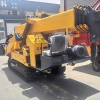 Grue araignée sur chenilles multi-tonnes à commande sans fil, dispositif de levage hydraulique pour l'entretien industriel