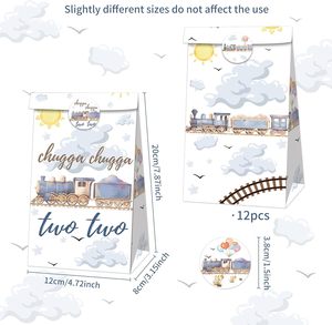 12Pcs Train <strong>Party</strong> Supplies Train <strong>Party</strong> Favor <strong>Bags</strong> Goodies Candy Treat <strong>Bags</strong> <strong>for</strong> Chugga Chugga Two Choo Choo Im Two Birthday <strong>Party</strong> - Product Image 2