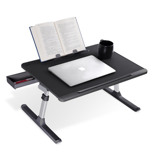 Cama ajustable multifunción para ordenador portátil, mesa con protección ambiental, bandeja de cuero de PVC, viene con cajón de almacenamiento - Product Image 1