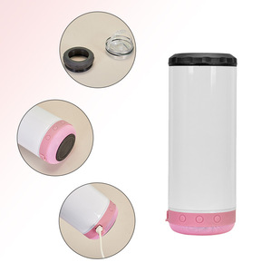 Tumbler Speaker Stainless Steel 16 oz Sublimasi Musik Nirkabel 4 in 1 Pendingin Kaleng Tumbler Sublimasi dengan Speaker bluetooth - Product Image 1