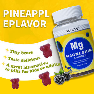 WXW Stock Promueve La Digestión Magnesio Gummies Magnesio Complejo Vitamina B6 Pimienta Negra Alta Absorción Magnesio Citrato Gummy - Product Image 6