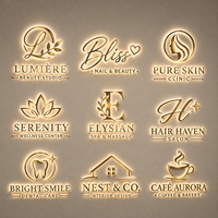 Letras de Canal Iluminadas LED Personalizables con Neón Flexible 3D, Acrílico Retroiluminado, Impermeables IP65, para Negocios, Letreros Interiores