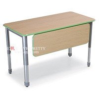 Bureau double moderne en bois pour lycée, salle de classe, appartement, hôpital