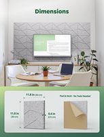 Le panneau acoustique auto-adhésif gris découpable est utilisé pour l'absorption acoustique et la décoration des murs des bureaux à domicile