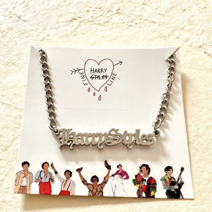 Album de mode One Direction Olivia Rodrigo <span class=keywords><strong>Sabrina</strong></span> Styles Lady g Ag a Collier Signature en acier inoxydable - Product Image 3