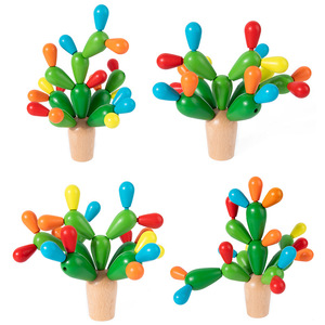 Jouet éducatif <span class=keywords><strong>en</strong></span> bois Montessori pour la petite enfance, blocs <span class=keywords><strong>de</strong></span> construction <span class=keywords><strong>en</strong></span> forme <span class=keywords><strong>de</strong></span> cactus, puzzle, jouets éducatifs scientifiques - Product Image 5