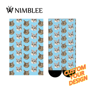 <span class=keywords><strong>Chaussettes</strong></span> Athlétiques Imprimées 3D avec Logo Personnalisé, Design de Votre Propre <span class=keywords><strong>Photo</strong></span>, Visage de <span class=keywords><strong>Chat</strong></span>, Impression par Sublimation, <span class=keywords><strong>Chaussettes</strong></span> Imprimées avec Motif Animal - Product Image 1