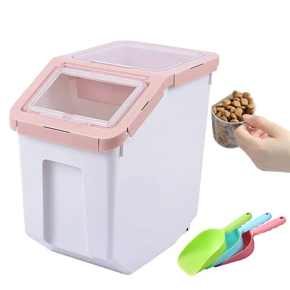 10L Dry Pet Food Storage Container With Lid And Spoon