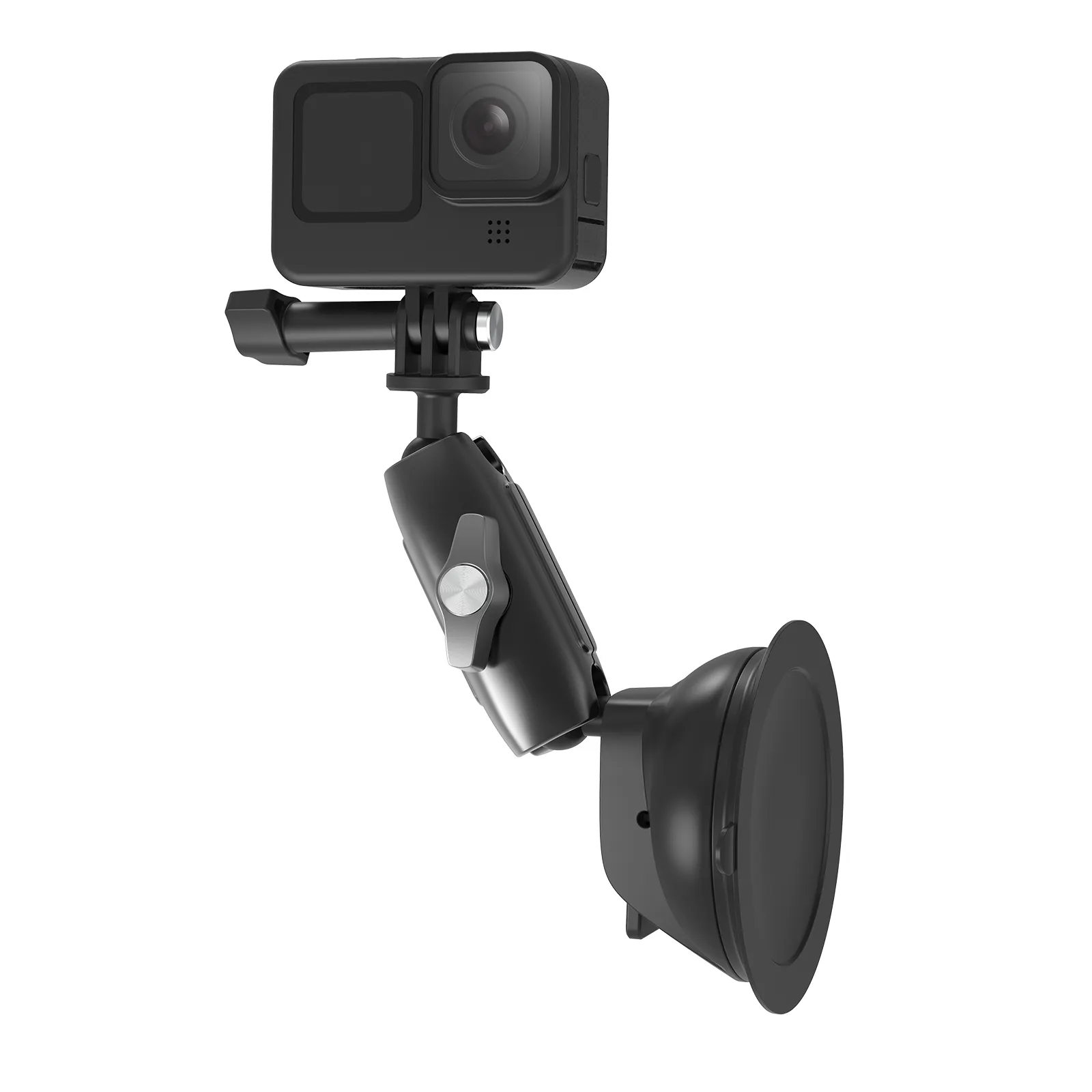 TELESIN Aluminum Alloy 360 Rotary Foldable Suction cup Mount Diameter 8.45cm for GoPro/For DJI Action Camera