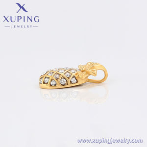 A00769662 Xuping Perhiasan Disesuaikan Lucu dan Karakteristik 24K Seri Buah Berlapis Emas Liontin Berlian Nanas - Product Image 2