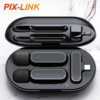 <strong>Best</strong> Selling PIX-LINK <strong>Wireless</strong> Lavalier Microphone Noise Cancelling Clip-on Lapel Mini <strong>Mic</strong> for Android/iPhone Factory Price C