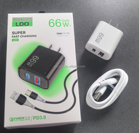 Chargeur de téléphone universel électrique multi-ports USB+PD Type-C PD25W LED, sortie QC3.0 5V/3A pour adaptateur de voyage