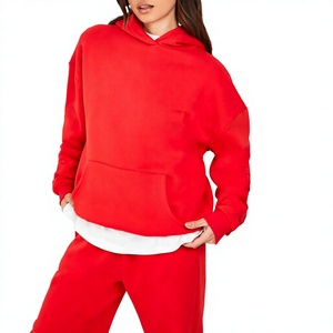 Wholesale <b>Womens</b> Tracksuit Winter <b>Fleece</b> <b>Jogger</b> Set Custom Logo Hood Sweat Pant Outfit Casual Sport Wear - Product Image 3