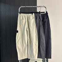 Pantalon décontracté pour homme Stone Patch Badge Wide Barrel Leg Island