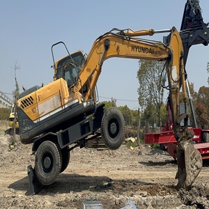 Excavadora de ruedas Hyundai R150W-9 usada, excavadora de ruedas Hyundai de segunda mano, excavadora de ruedas con neumáticos Hyundai de 15 toneladas, 150W-9, 150W-7 en stock. - Product Image 1