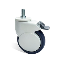 Roue pivotante à frein individuel de 5 pouces (125 mm) pour lit d'hôpital