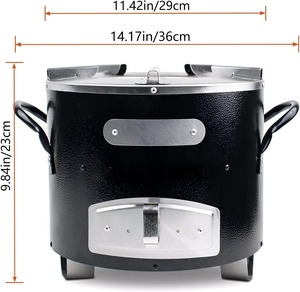 Estufa de Carbón de Acero Inoxidable para Barbacoa, Ahorradora de Energía, con Interruptor Ajustable, Estufa de Pellets de Carbón, Parrilla para Asar - Product Image 2
