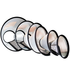 개를 위한 엘리자베스 칼라 반투명 재사용 가능한 플라스틱 칼라, 새끼 고양이, 물기 방지 및 핥는 애완 동물 용품에 적합 - Product Image 6