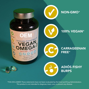 OEM Etiqueta Privada Personalización Vegano DHA Aceite de Algas Omega 369 Cápsulas Softgel - Product Image 4