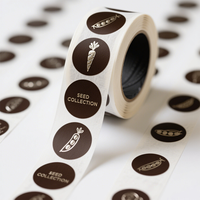 Autocollant d'étiquettes en rouleau de feuille d'argent brillant d'impression numérique avec logo personnalisé pour boîte à truffes en chocolat et emballage de confiserie