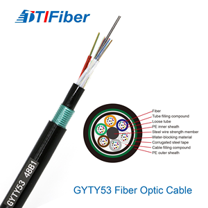 <span class=keywords><strong>สาย</strong></span>เคเบิลใยแก้วนำแสงชนิด GYTY53 สำหรับใช้งานภายนอกอาคาร ระดับ Carrier Grade แบบ Singlemode SM G652D 6 ถึง 288 คอร์ หุ้มเกราะสองชั้น ฝังดินโดยตรง - Product Image 4