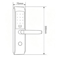 Serrure électronique intelligente pour hôtel en acier inoxydable SUS304, étanche, haute sécurité, avec clé à carte et mot de passe