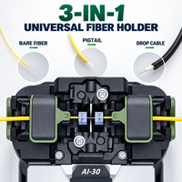 Soudeuse par fusion à alignement de cœur pour lignes troncales AI-30, à arc automatique et 6 moteurs, pour projets de réseaux de fibres optiques de qualité opérateur