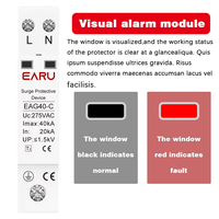EARU ELE 1P+N AC SPD 20KA~40KA 275V Parafoudre domestique de protection contre les surtensions Dispositif de protection basse tension EAG40-C SPD1P+N-40