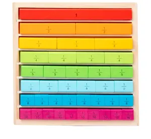 Montessori de madera matemáticas suma resta operación fracción aprendizaje bloques de construcción niños contando números Juguetes