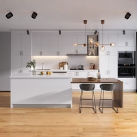 Armoires de cuisine modulaires OPPEIN personnalisées, blanches, style minimaliste, prêtes à assembler, pour projets