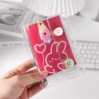 A8 m5 couverture transparente pvc 5 reliure à anneaux rechargeable cahier coque protecteur avec 2 boutons-pression journal albums organisateur planificateur dossier