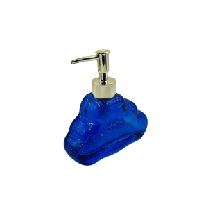<span class=keywords><strong>Mayland</strong></span> Beliebte blaue Farbe Glas Bad zubehör Seifensp ender mit Wolken form Gold Pumpen kopf für die Reinigung von ML-MS025 - Product Image 4