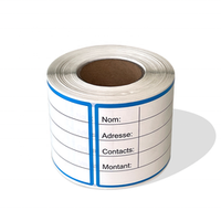 Autocollants adhésifs résistants à l'eau 120x60mm pour étiquettes d'expédition logistique, papier inscriptible rectangulaire, 200 pièces/rouleau, commandes personnalisées