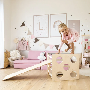 Cube d'escalade transformable ensemble de table et de chaise pour enfants meubles Montessori d'escalade pour tout-petits en bois bébé Gym - Product Image 6