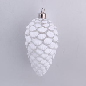 Pintura por pulverización LED con pilas, cono de pino de cristal colgante de Navidad iluminado - Product Image 2