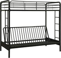 Sofá Convertible con marco de Metal y escalera, cama doble sobre futón