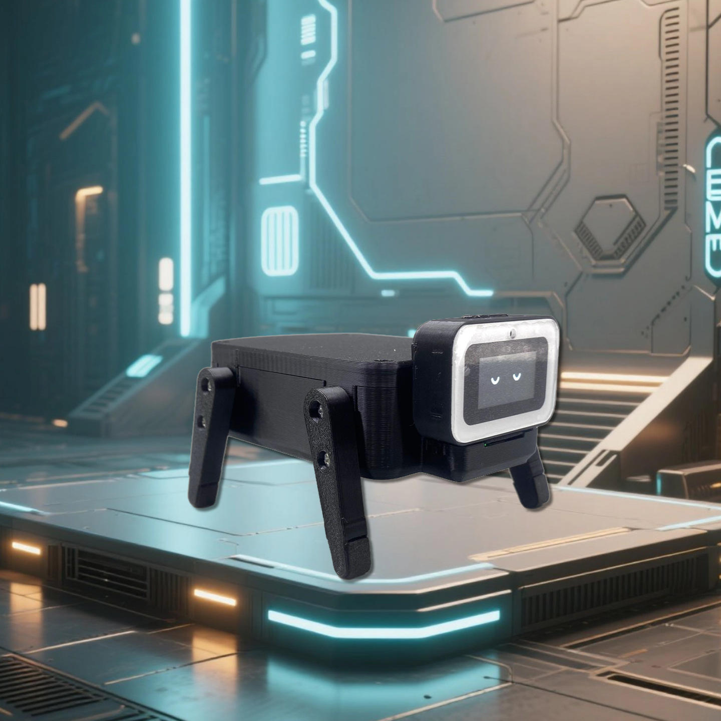 Ai หุ่นยนต์สุนัข-บรรณาธิการเรียนรู้-สีดำ