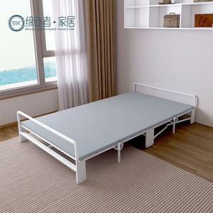 Muebles de apartamento que ahorran espacio Marco de metal 90x200cm Sofá cama plegable de 4 pliegues con cubierta lavable y ruedas universales - Product Image 6