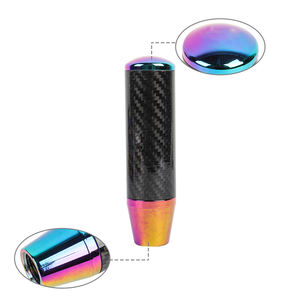 Автомобильный тюнинг с углеродным узором, рычаг переключения передач из алюминиевого сплава, Ручное автоматическое переключение, универсальный рычаг переключения передач - Product Image 5