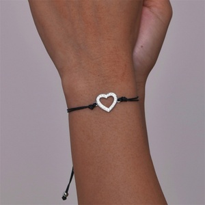 High Quality Eco-friendly Stainless Steel Zircon Geometric Heart Custom Color Braided Adjustable 18K Gold Plated Wedding - Product Image 3