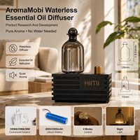 Diffuseur d'huiles essentielles nébulisant sans eau, silencieux, avec design LED, pour hôtel et maison, diffuseur d'arômes en bois