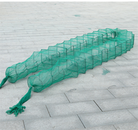 Cage de pêche multifilament longue vente directe du fabricant Dragon Bubu PE/Nylon piège à appâts pliable Double pot de crabe crevettes