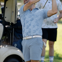 Chemises de golf de luxe personnalisées en polyester et élasthanne, imprimées, à séchage rapide, t-shirts de golf performants pour hommes, polos à col montant