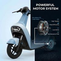 Scooter électrique Roywell B70 2 places 400W avec batterie au lithium 48V12Ah, étanche, vitesse maximale de 25 km/h, capacité de charge de 80 kg pour adultes