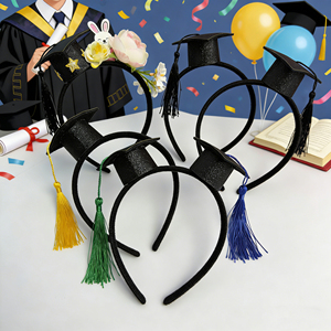 Graduation Cap Headband Doctorate <b>Hair</b> Accessory Party Decor Commencement Photo Prop - Product Image 2
