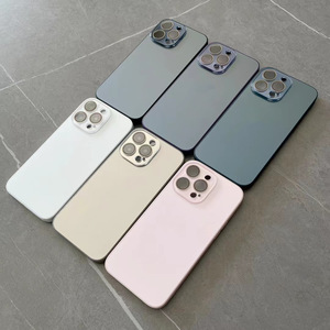 Coque de téléphone en PC mat couleur machine originale pour iPhone 15 14 13 Pro Max avec protection d'objectif en métal - Product Image 2