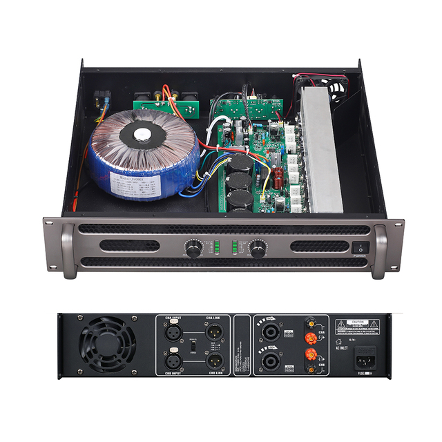 HA-500 Commercial DJ KTV PA System Live Sound Power Amplifier 2x500W High-Power Class D Rack Mount 8 Ohm Metal Professional
